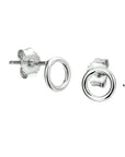 Zilver Gerhodineerd Oorknoppen Cirkel 1324014 - PansiteNederland.nl