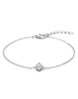 Zilver Gerhodineerd Armband Zirkonia 16,5 + 2,5 Cm 1324170