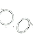 Zilver Gerhodineerd Oorknoppen Rondje 1324178 - PansiteNederland.nl