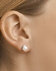 Zilver Gerhodineerd Oorknoppen Parel 1324321 - PansiteNederland.nl