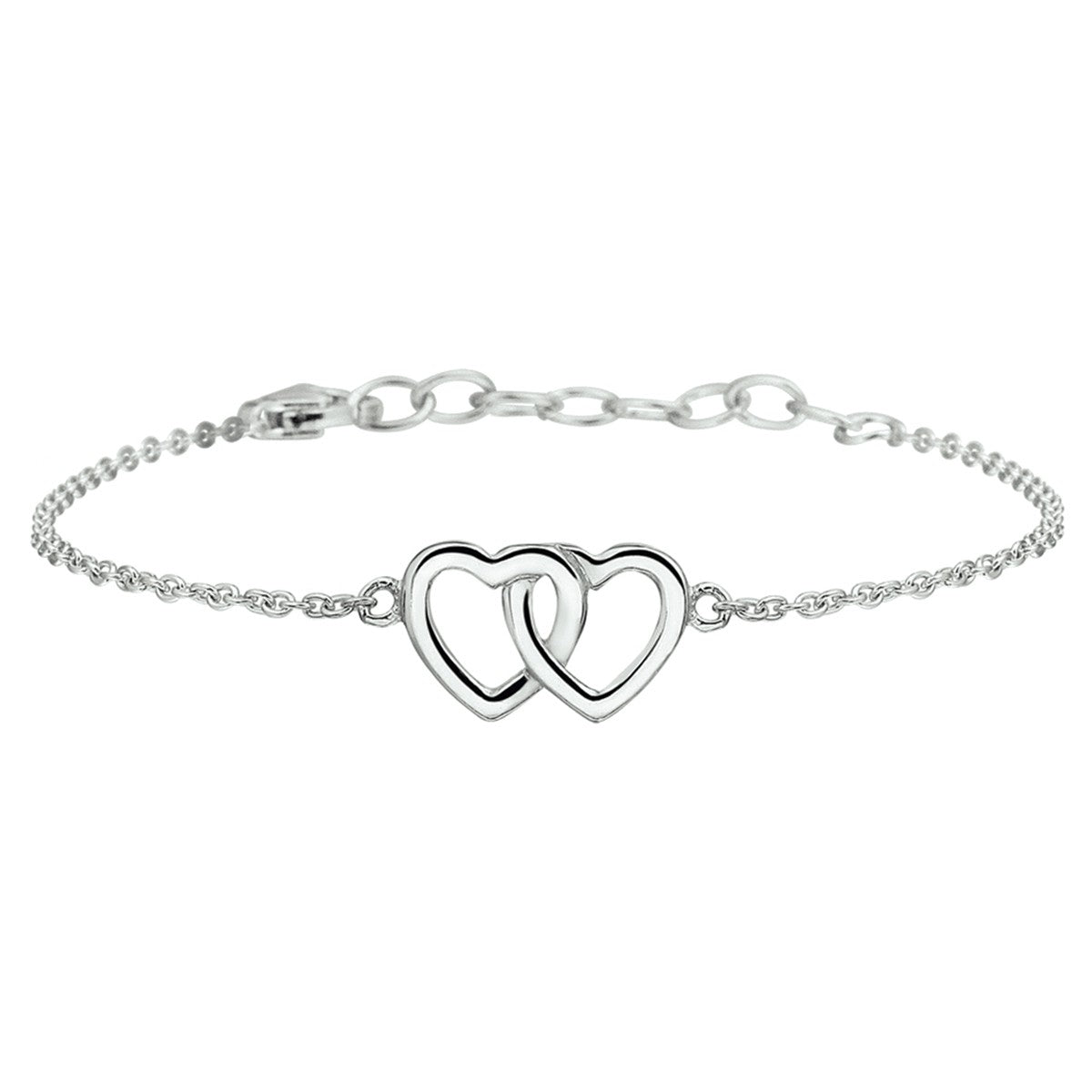 Zilver Gerhodineerd Armband Hart 13 + 3 Cm 1324381 - PansiteNederland.nl
