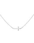 zilver gerhodineerd collier kruis 40 + 5 cm 1324419 - PansiteNederland.nl