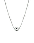 zilver gerhodineerd collier bolletje 40 + 5 cm 1324437