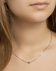 zilver gerhodineerd collier bolletje 40 + 5 cm 1324437
