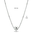 zilver gerhodineerd collier bolletje 40 + 5 cm 1324437