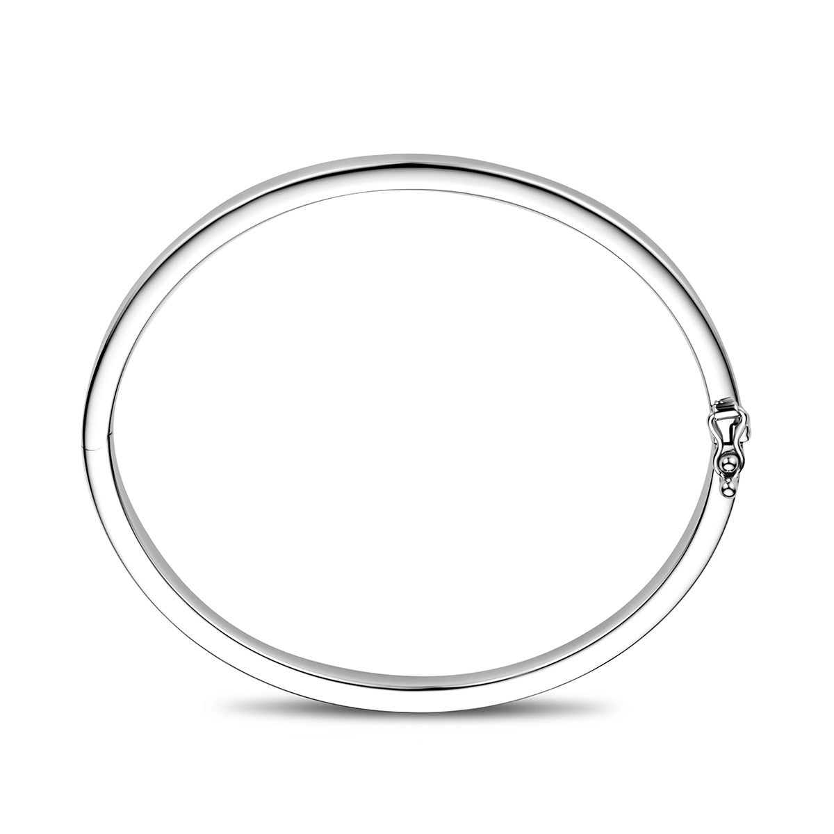 Bangle scharnier 4 mm vlakke buis zilver