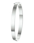 bangle scharnier 6 mm vlakke buis zilver gerhodineerd