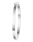 bangle scharnier 4 mm vlakke buis zilver gerhodineerd