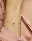 Zilver Gerhodineerd Armband Hart 1,3 Mm 16 + 3 Cm 1324646