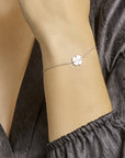 Zilver Gerhodineerd Armband Klaver 1,0 Mm 17 + 3 Cm 1324647 - PansiteNederland.nl