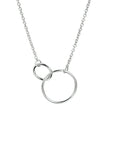 zilver gerhodineerd collier rondjes 1,2 mm 41 + 4 cm 1324655