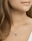 zilver gerhodineerd collier klaver 1,3 mm 40 + 5 cm 1324662