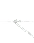 zilver gerhodineerd collier klaver 1,3 mm 40 + 5 cm 1324662