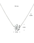 zilver gerhodineerd collier klaver 1,3 mm 40 + 5 cm 1324662