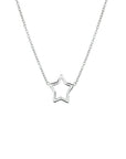 zilver gerhodineerd collier ster 1,3 mm 41 + 5 cm 1324665