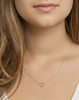 zilver gerhodineerd collier ster 1,3 mm 41 + 5 cm 1324665