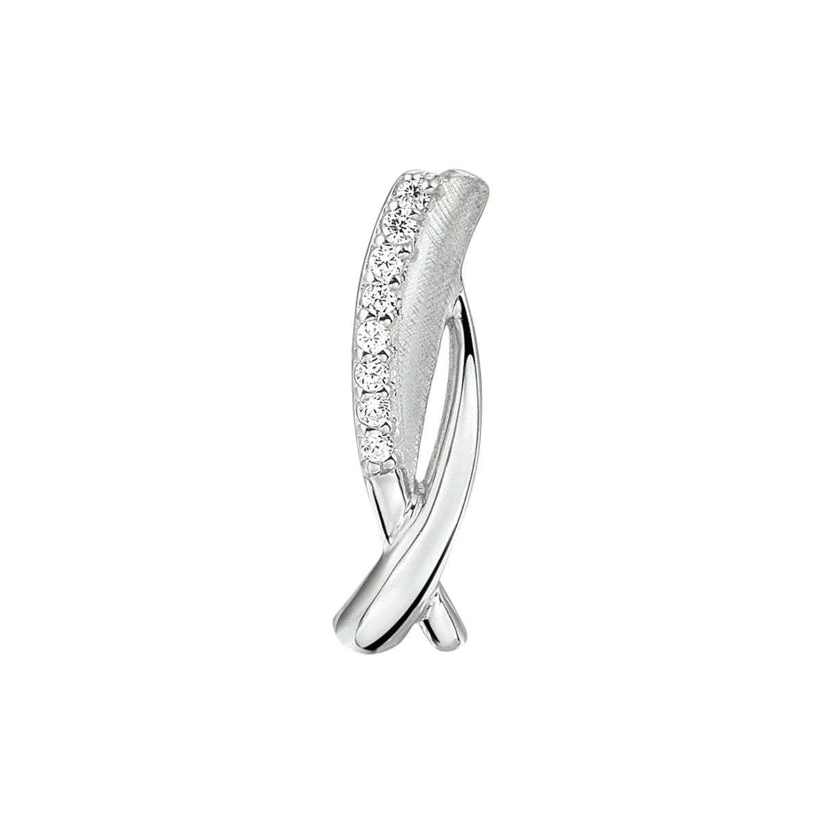zilver gerhodineerd hanger gescratcht zirkonia 1324694 - PansiteNederland.nl