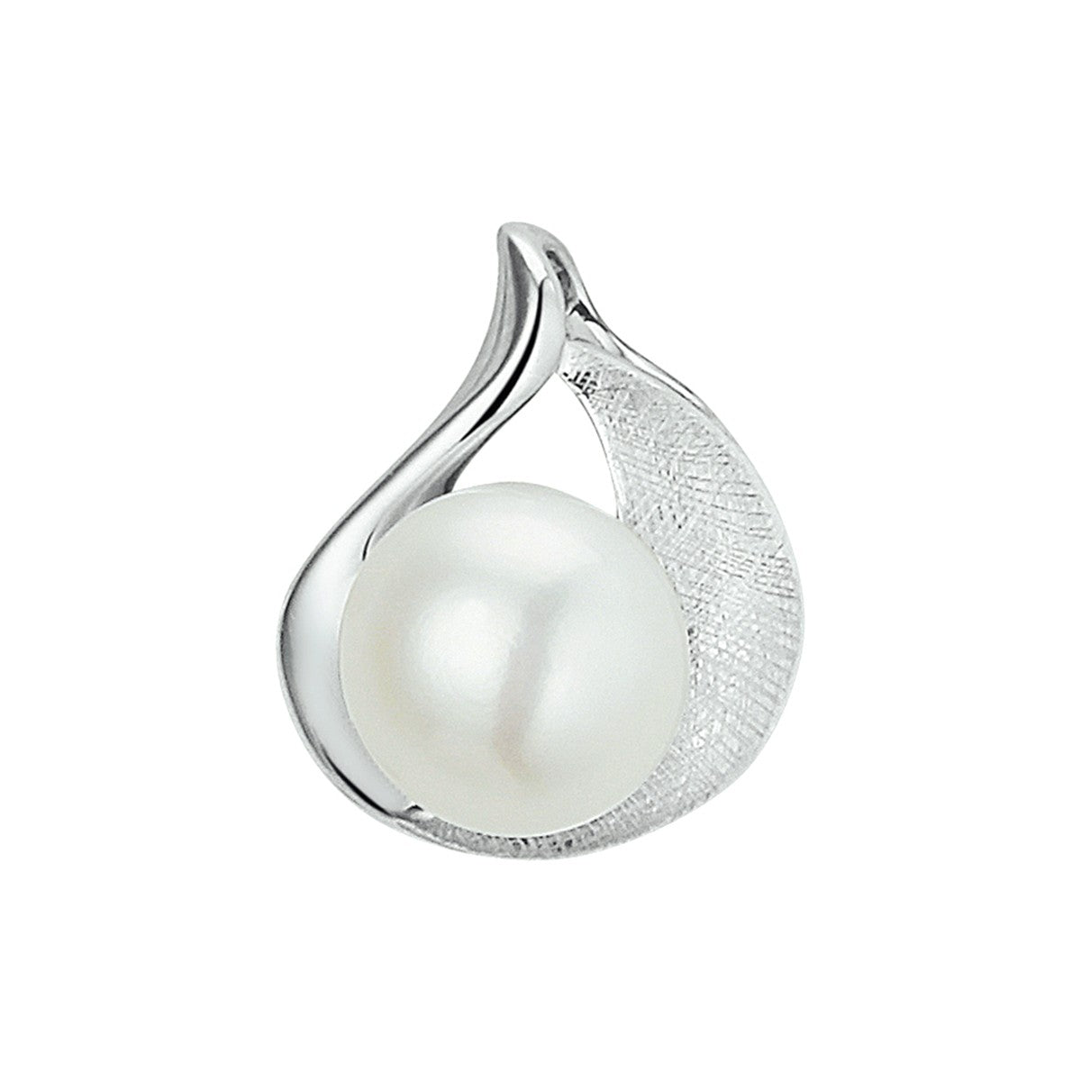 zilver gerhodineerd hanger gescratcht parel 1324748 - PansiteNederland.nl