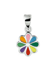 zilver gerhodineerd hanger bloem 1324769 - PansiteNederland.nl