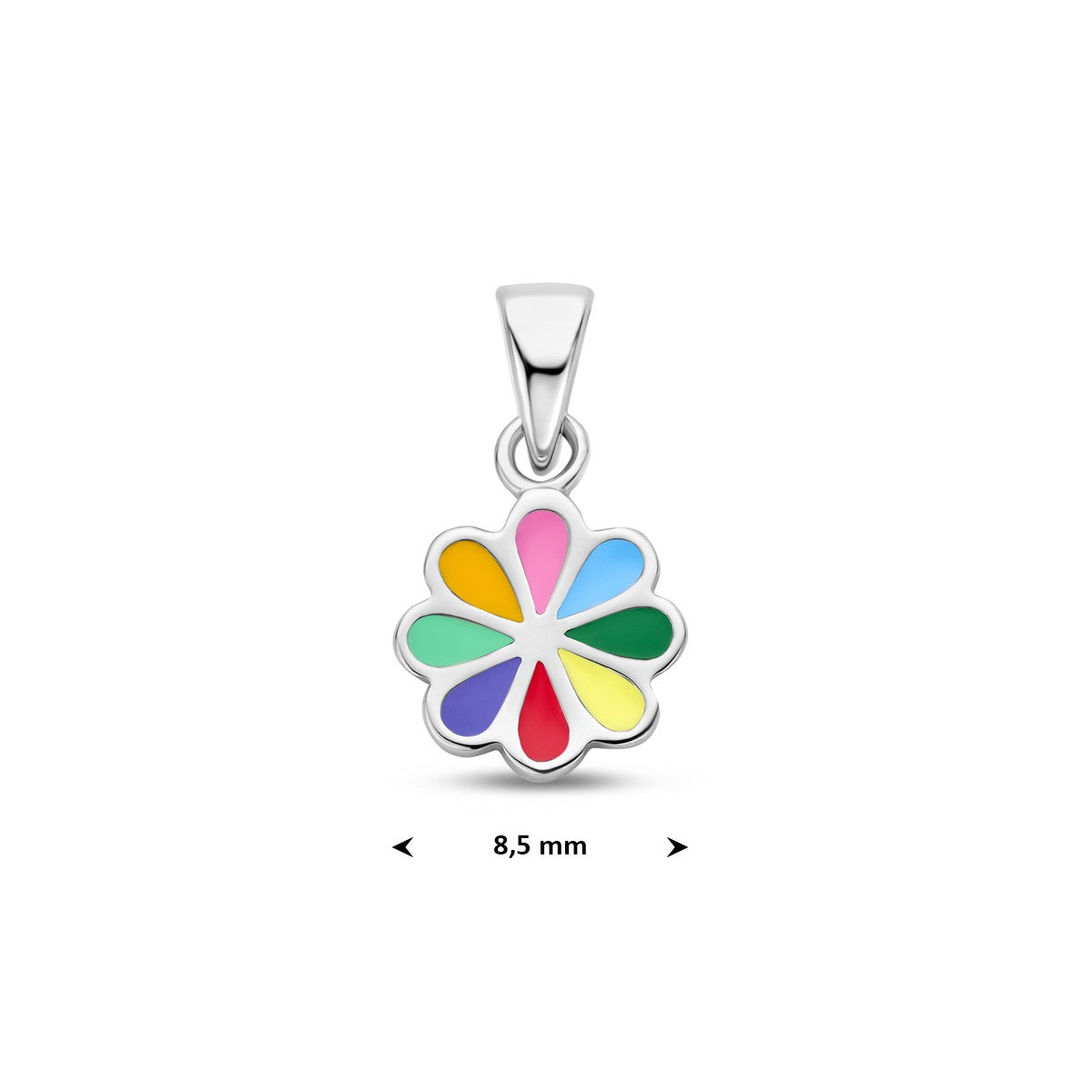 Hanger bloem zilver