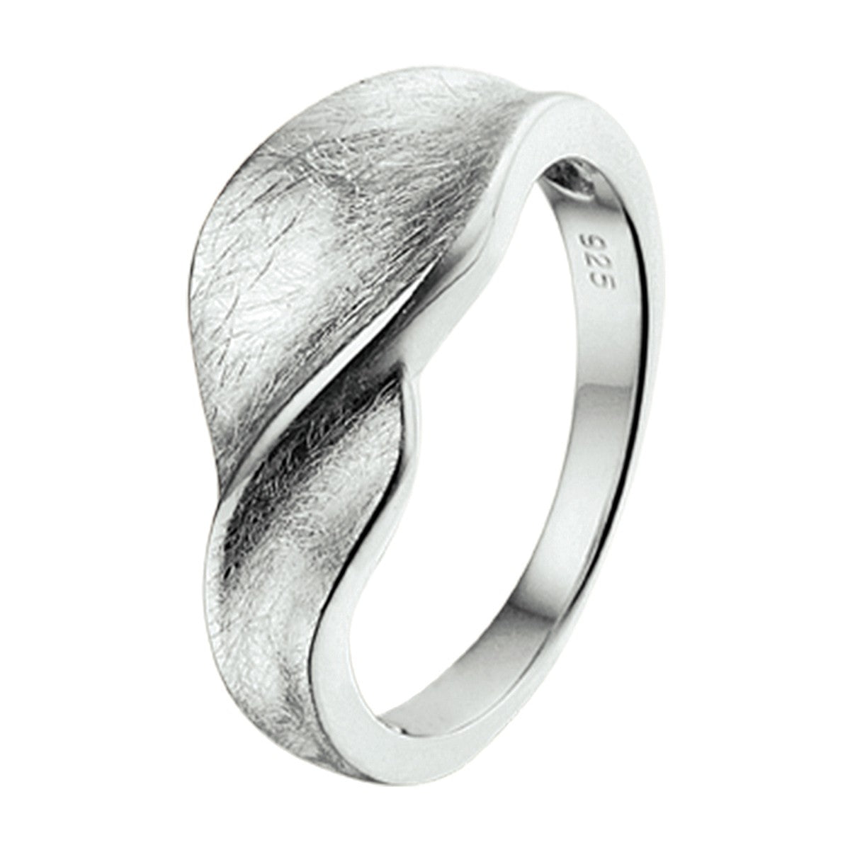 Gerhodineerd Zilver Ring Gescratcht Poli/Mat 1324864 - PansiteNederland.nl