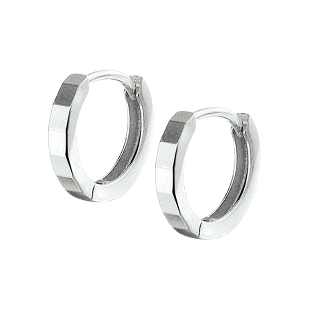 Zilver Gerhodineerd Klapoorringen Vlak 1325050 - PansiteNederland.nl