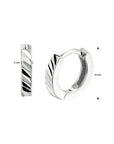 Zilver Gerhodineerd Klapoorringen Vlak 1325051 - PansiteNederland.nl