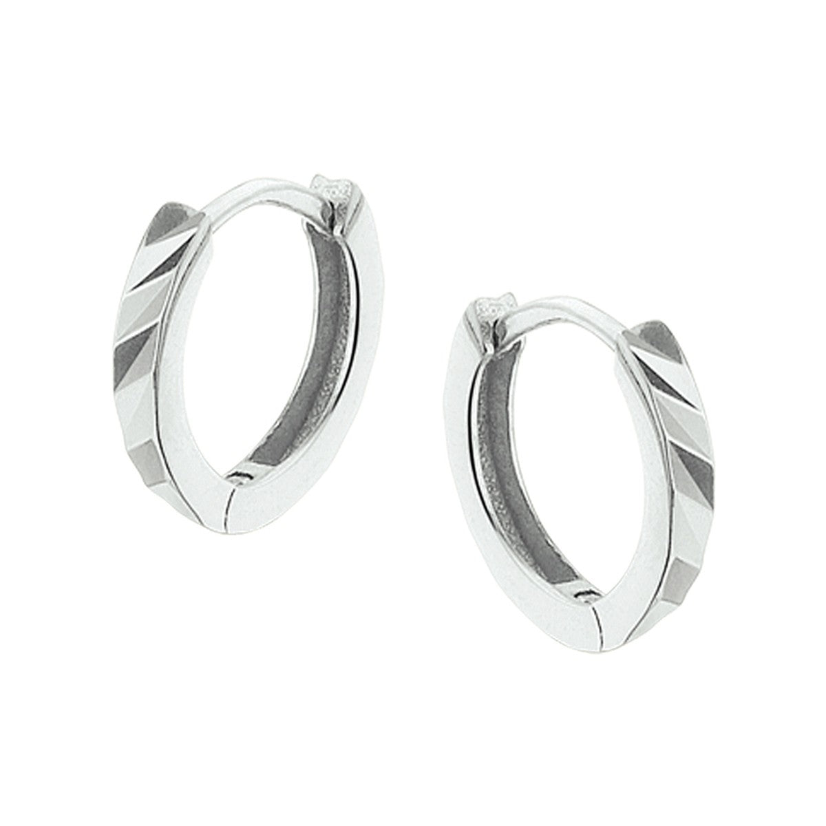 Zilver Gerhodineerd Klapoorringen Vlak 1325052 - PansiteNederland.nl