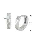 Zilver Gerhodineerd Klapoorringen Vlak 1325053 - PansiteNederland.nl
