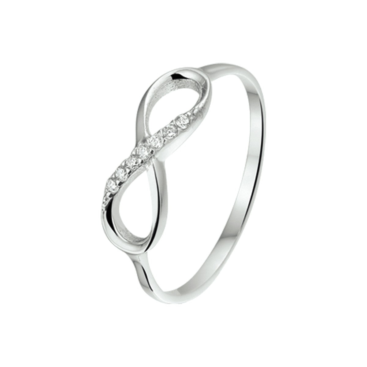 Gerhodineerd Zilver Ring Infinity Met Zirkonia 1325092 - PansiteNederland.nl