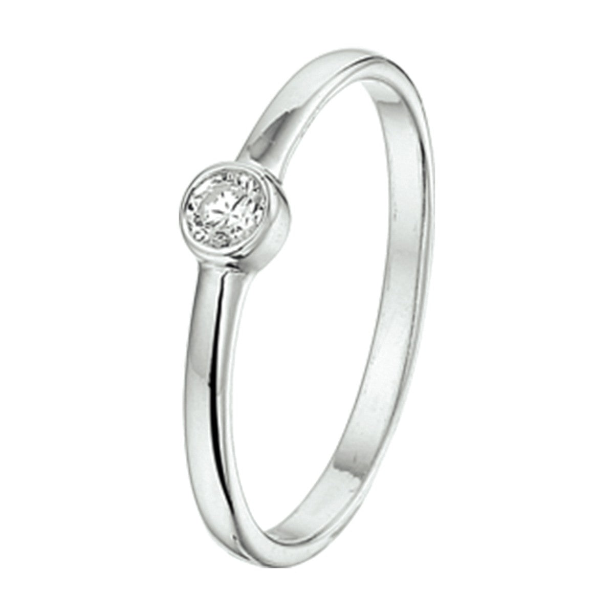 Gerhodineerd Zilver Ring Met Zirkonia 1325116 - PansiteNederland.nl