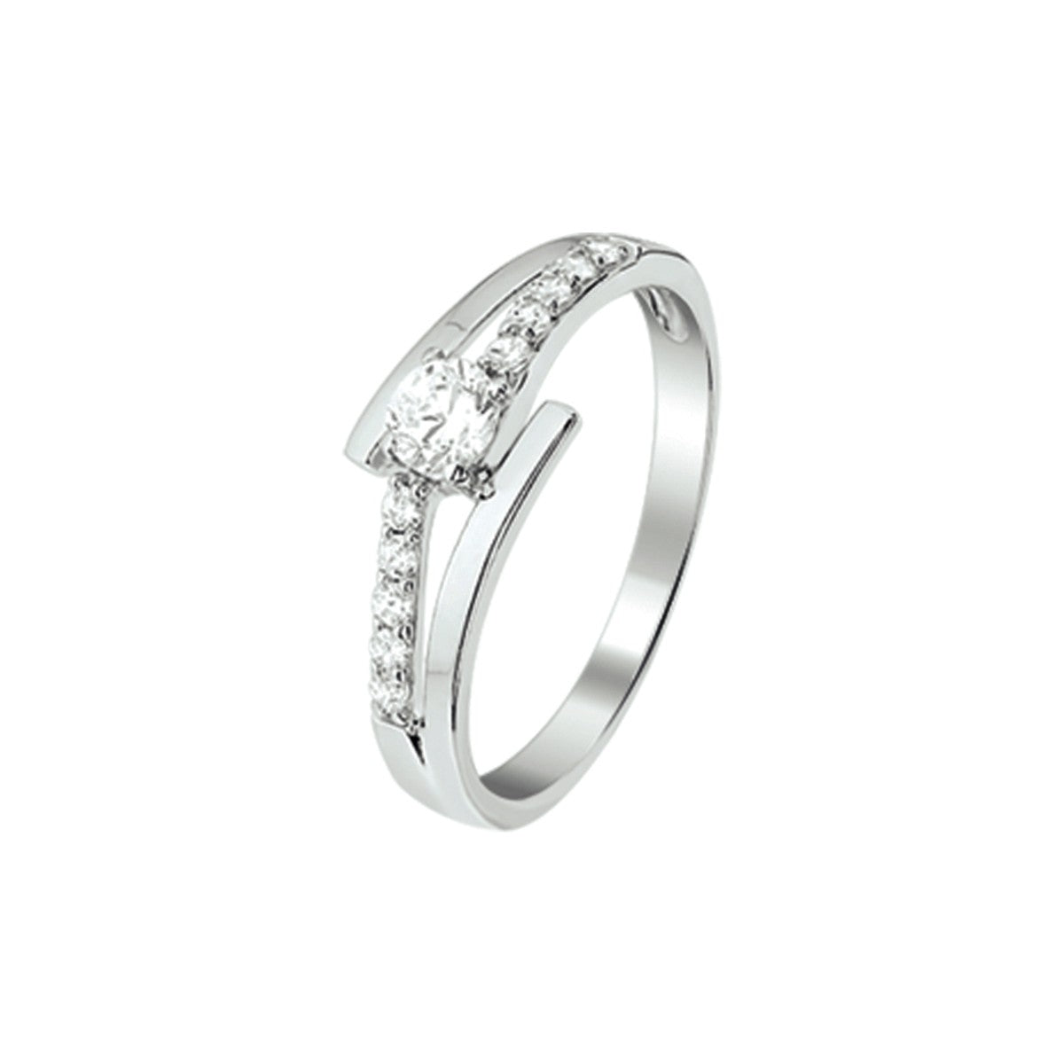 Gerhodineerd Zilver Ring Met Zirkonia 1325189 - PansiteNederland.nl