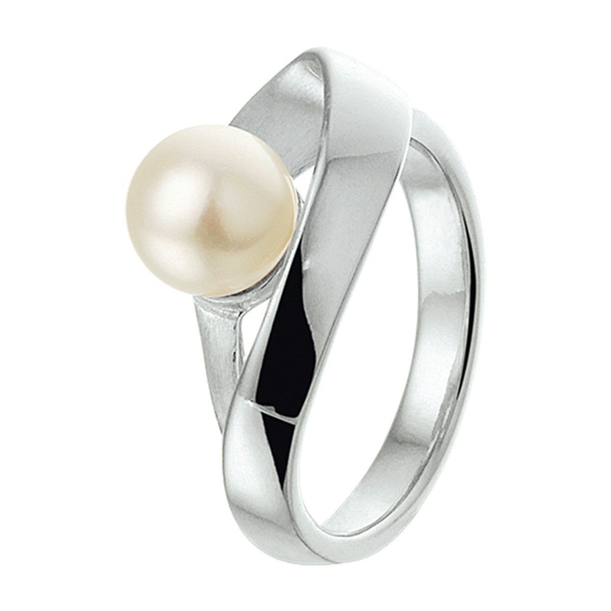 Gerhodineerd Zilver Ring Parel Poli/Mat 1325337 - PansiteNederland.nl