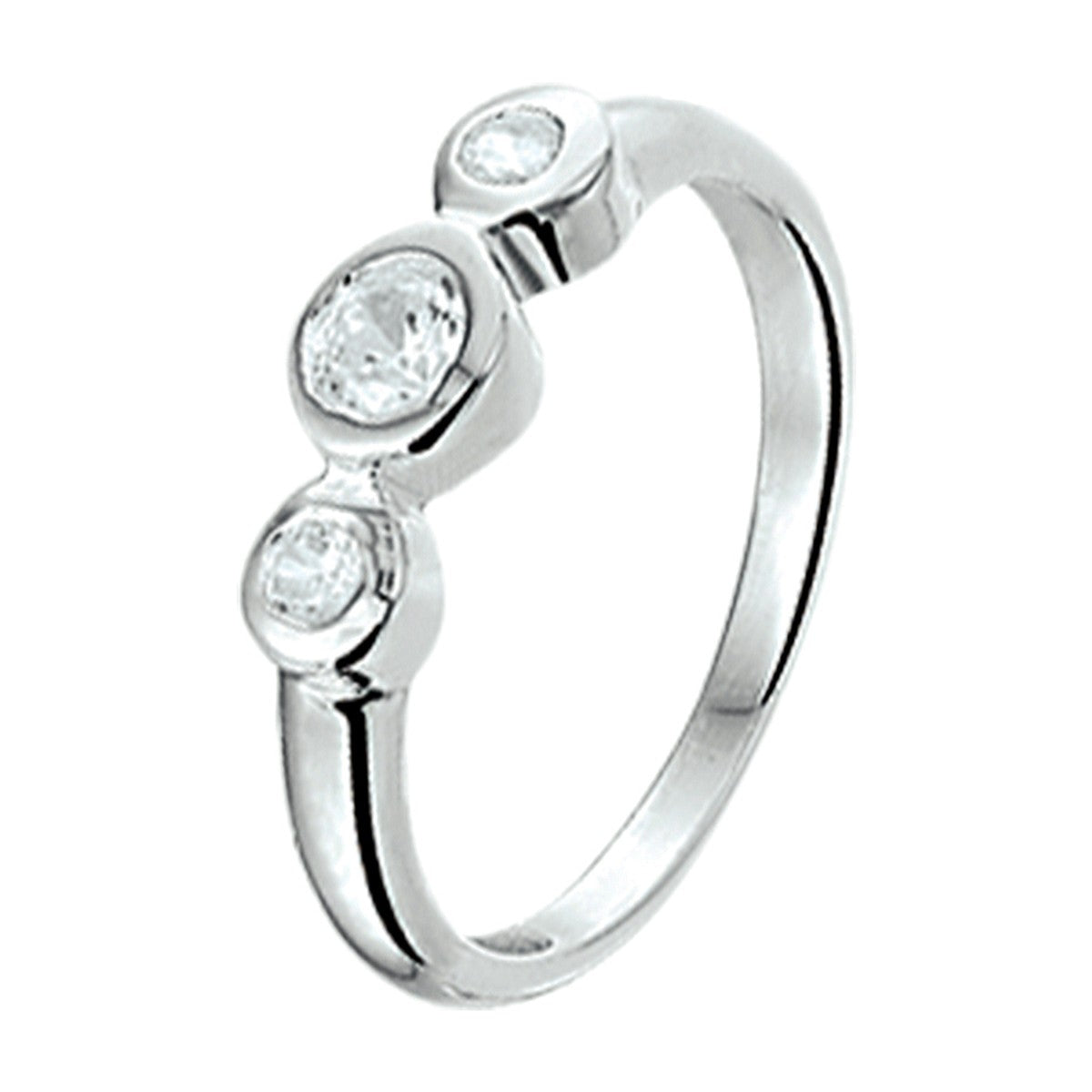 Gerhodineerd Zilver Ring Met Zirkonia 1325483 - PansiteNederland.nl