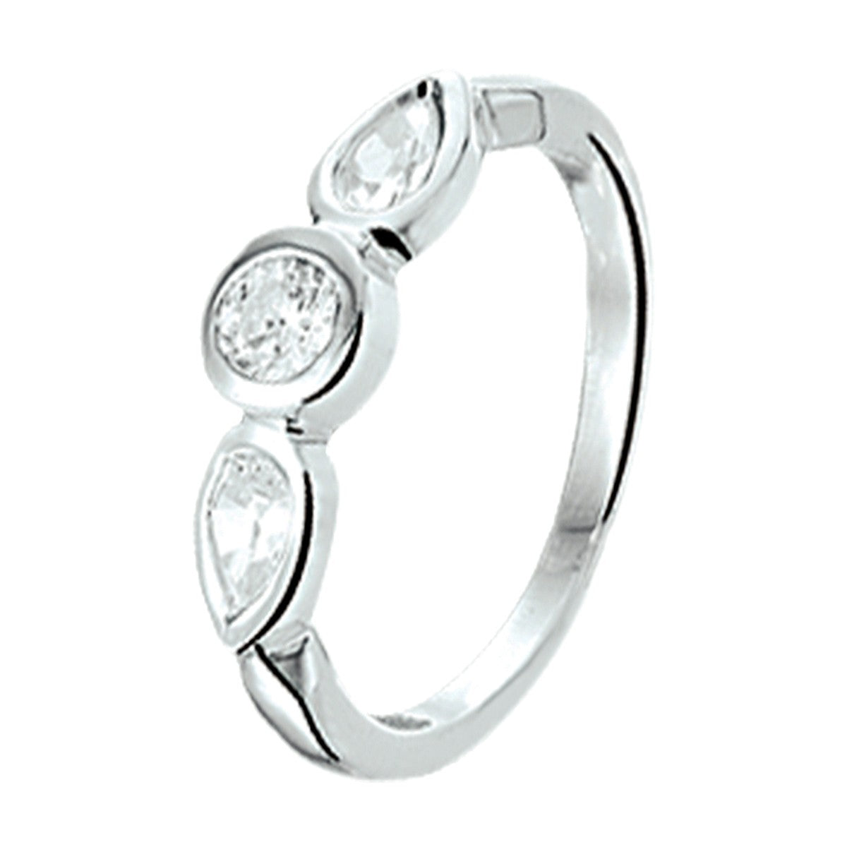 Gerhodineerd Zilver Ring Met Zirkonia 1325490 - PansiteNederland.nl