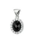 zilver gerhodineerd hanger onyx en zirkonia 1325525 - PansiteNederland.nl