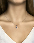 zilver gerhodineerd hanger onyx en zirkonia 1325525 - PansiteNederland.nl
