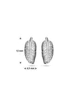 Zilver Gerhodineerd Oorknoppen Veer 1325526 - PansiteNederland.nl