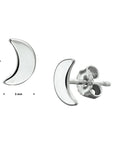 Zilver Gerhodineerd Oorknoppen Maan 1325576 - PansiteNederland.nl
