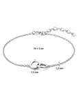 Zilver Gerhodineerd Armband Rondjes 16 + 3 Cm 1325589