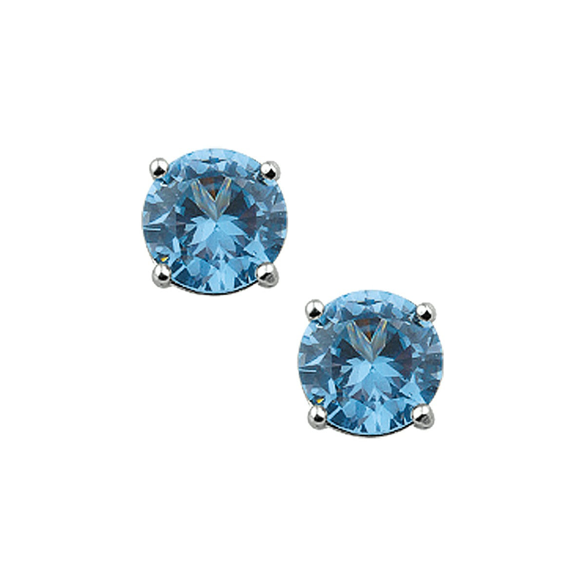 Zilver Gerhodineerd Oorknoppen Blauw Zirkonia 1325682 - PansiteNederland.nl