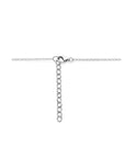 zilver gerhodineerd collier hartjes zirkonia 40 + 4 cm 1325707