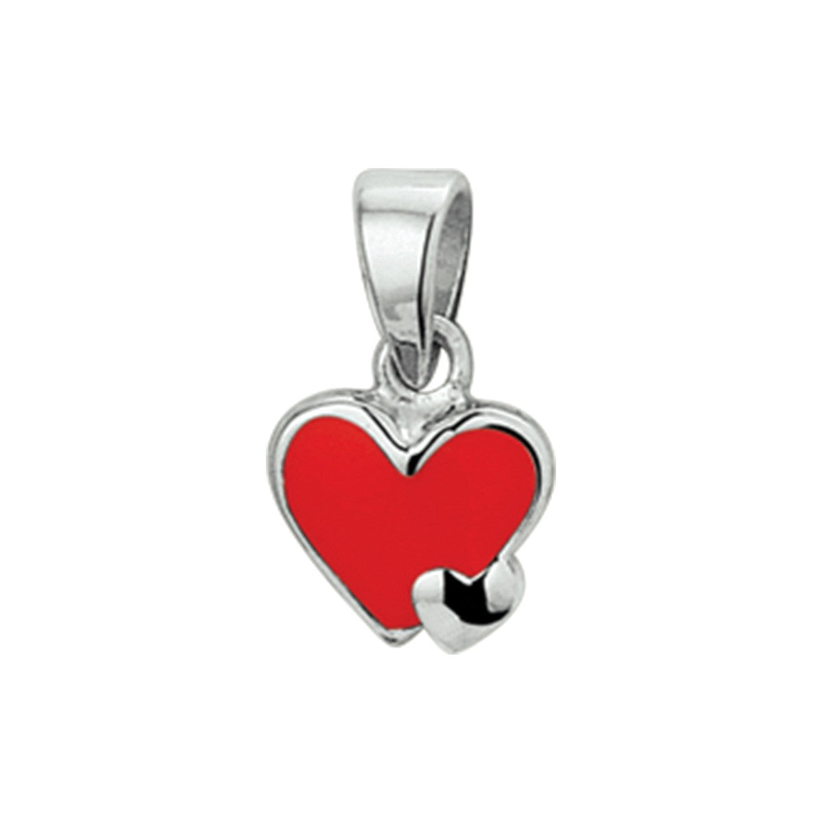 zilver gerhodineerd hanger hartjes 1325883 - PansiteNederland.nl