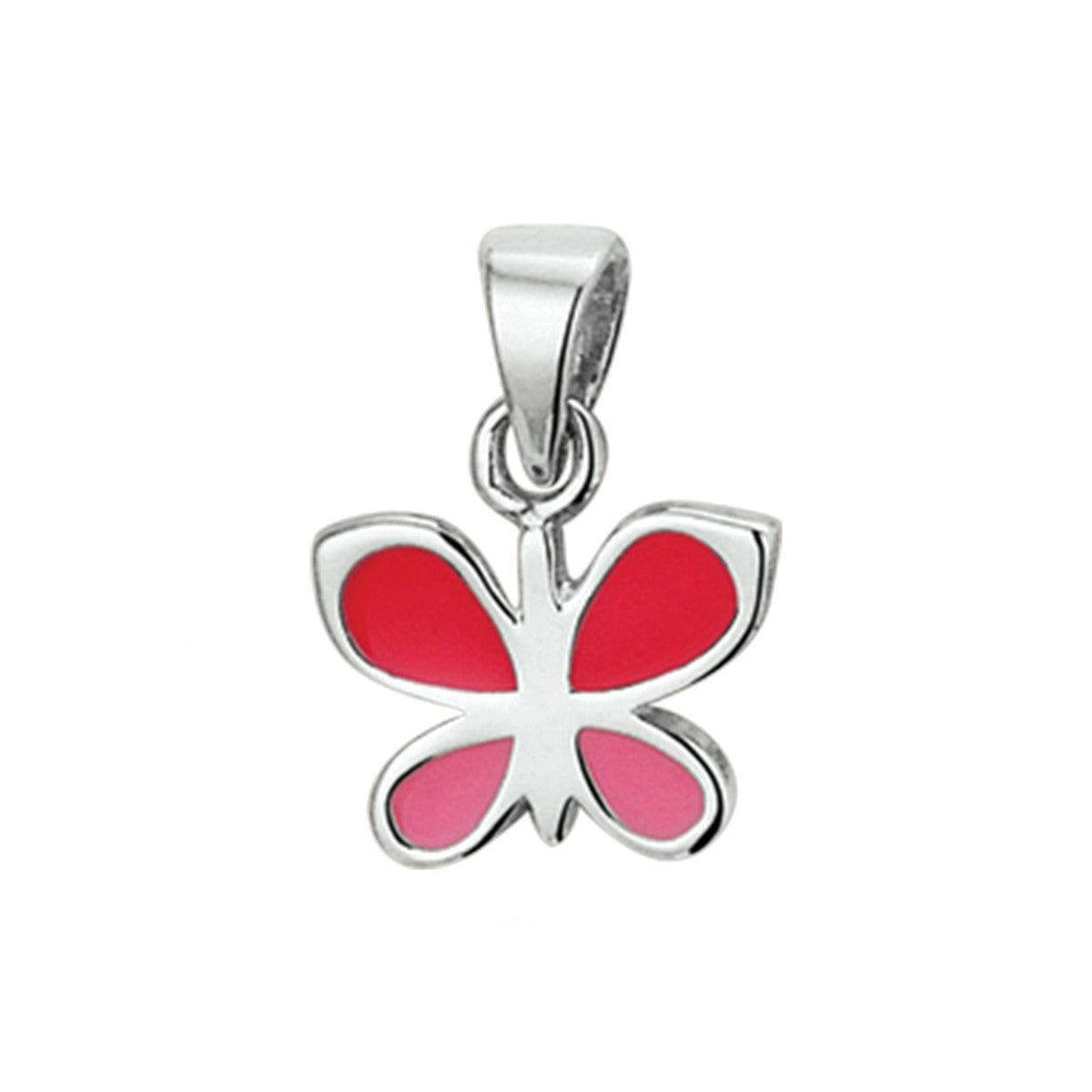 zilver gerhodineerd hanger vlinder 1325886 - PansiteNederland.nl
