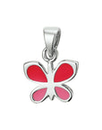 zilver gerhodineerd hanger vlinder 1325886 - PansiteNederland.nl