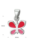 zilver gerhodineerd hanger vlinder 1325886 - PansiteNederland.nl
