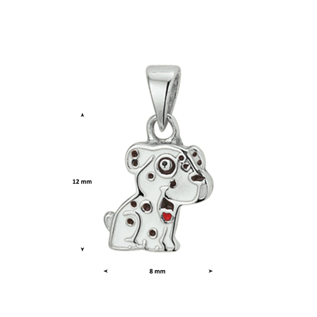 zilver gerhodineerd hanger hond 1325889 - PansiteNederland.nl