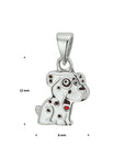zilver gerhodineerd hanger hond 1325889 - PansiteNederland.nl