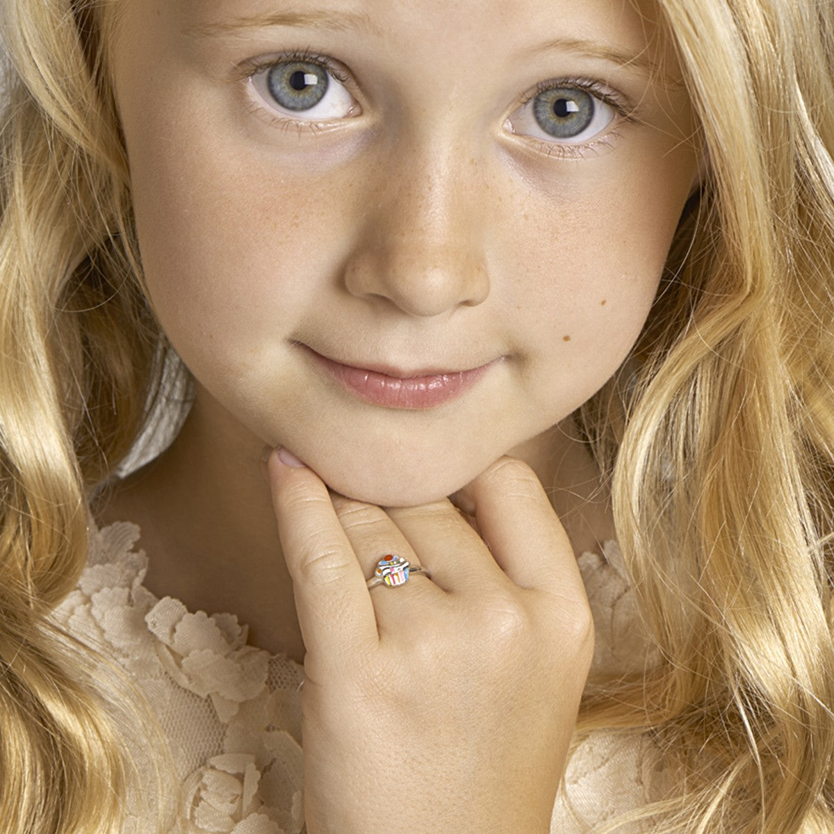 Gerhodineerd Zilver Ring Cupcake 1325895 - PansiteNederland.nl