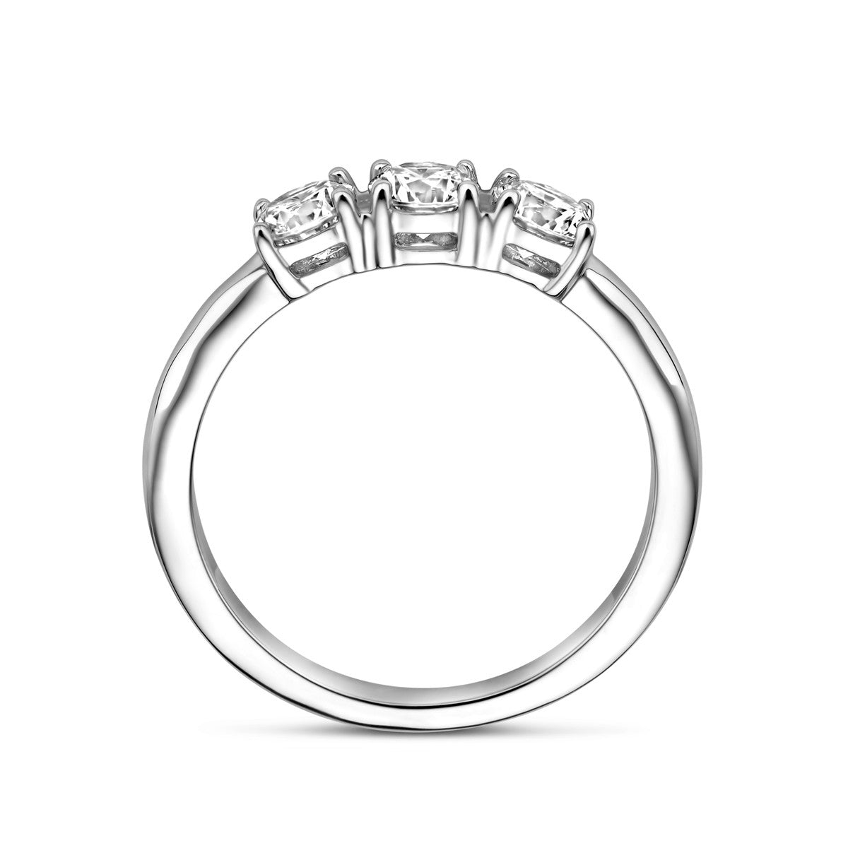 Gerhodineerd Zilver Ring Met Zirkonia 1328494 - PansiteNederland.nl